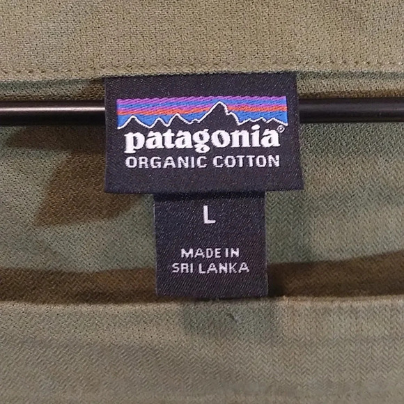 Patagonia Catbells Green Stripe 3/4 Sleeve Shirt size Large - Picture 4 of 6